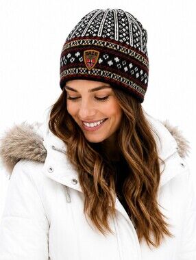 Dale of Norway Vintage Wool Nordic Fair Isle Beanie Hat Unisex Pure New Wool